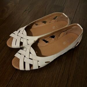 White womens flats